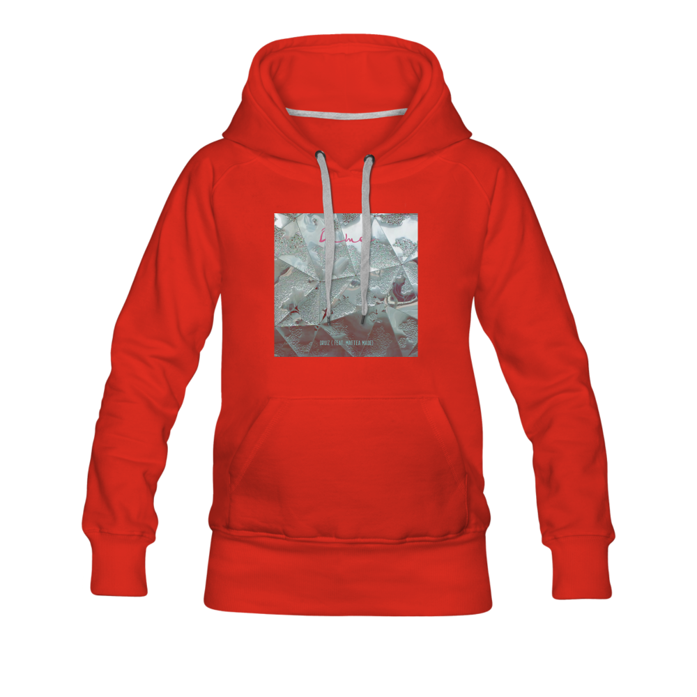 'Dime' smaller fit Hoodie - red